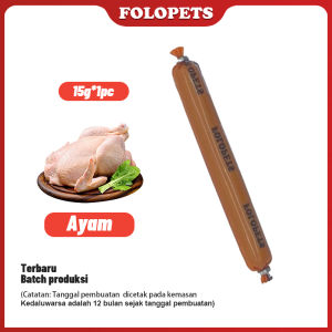 FOLOPETS Sosis Kucing Anjing 15g Pet Snack Makanan Kucing Anjing Sosis Cemilan Pet Bergizi（90/150 pcs）