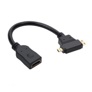 High Clear Hdmis to Mini/Micros Adapter Gold Plate Connectors Wide Compatibility for Conference Presentations Movie