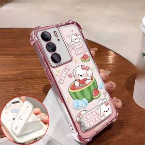 เคสสำหรับ realme C75 4G เคสศัพท์ REALME c71 เคสนิ่มซิลิโคนกันกระแทก ดีไซน์ใหม่สวยงามกระจกน่ารักพร้อมที่วาง SJCXGZJ01