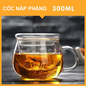 [Giá Hủy Diệt] Cốc lọc trà thủy tinh chịu nhiệt/Ly lọc trà thủy tinh kèm lõi lọc trà Cốc pha trà Đun được trên trên bếp lửa Dung tích 300-400ml