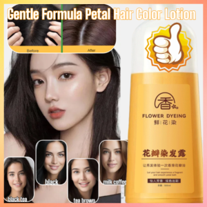 Flower Petal Hair Dye Cream Floral Fragrance Dye Plant Hair Dye Fruit Dye Cream To Cover Gray Hair Natural Non-irritating 温和配方花瓣染发露