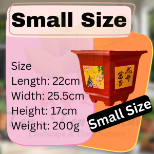 [P98] - 3 Size Options Indoor & Outdoor Plants Stylish Plastic Bonsai Pots – Lightweight Durable