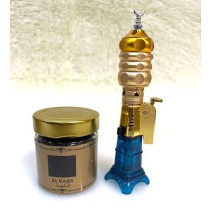 SET PORTABLE BURNER with BAKHOOR 50g* *FREE GIFT* Mabkhara Incense/Bukhoor/ Gaharu Burner Refillable Gas Safe/Easy use