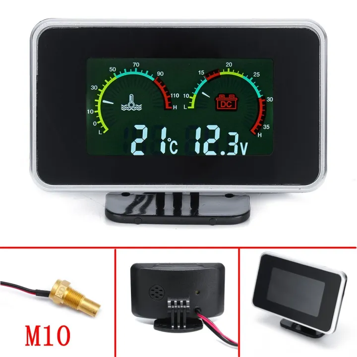 AUTOFun%202in1%20LCD%20Alat%20Pengukur%20Digital%20Tegangan%20Tekanan/Suhu%20Air%20Meter%20W/Alarm%20M10%2040-50%E2%84%83%20Water%20Temperatur%20Digital%20Voltmeter%20Motor%20Mobil%20-%20Image%204