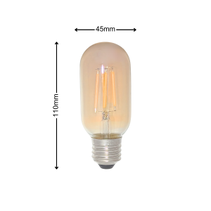 Dycorra LED Filament T45 Bulb (Tint) E27 4W Warm Retro Edison Tinted Glass Bulb Lamp Vintage