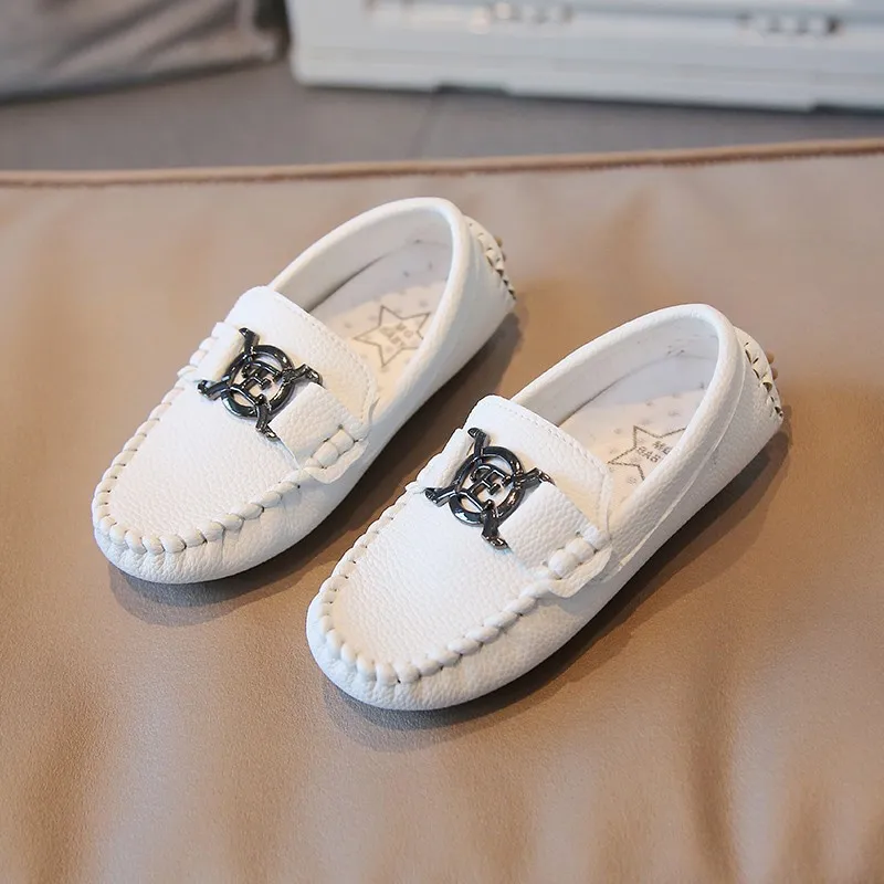 Leisure Style Vintage Baby Boys Girls Leather Flat Shoes Slip-On