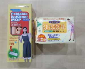 COMBO LOCAL READY STOCK Magic Mop Foldable Dust Cleaner Mop(FREE 10pcs) + Dry Wiper Sheet floor tissue (35pcs)
