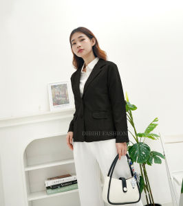 Dibihi Blezer Wanita Formal Jas Kerja Kantor Lengan Panjang Bahan Gracella Premium