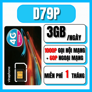 Sim 4G 5G Vinaphone D79P Free 30 Ngày Không Cần Nạp Tiền Lướt Mạng Tốc độ Cao 3GB/Ngày Gọi Điện Tẹt Ga Không Mất Phí | FREESHIP - CHƯA KÍCH HOẠT