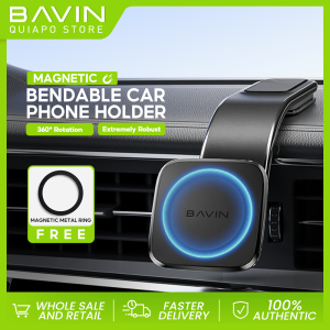 BAVIN PS60 Magnetic Bendable Car Phone Holder Easy Paste with Universal Compatibility for Car Dashboard Center Console