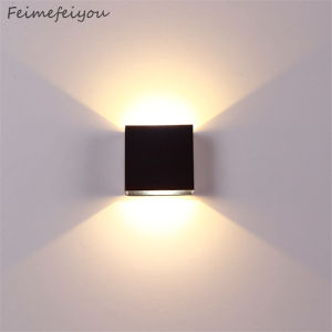 nordic wall light modern led Sconces light outdoor wall light waterproof Square Aluminium indoor lighting Dimming light for hotel living room bedroom garden wall lamp