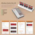 WIFI Control IPS Nixie Tube Alarm Clock with Colorful RGB Lights for Game Room Decoration.DIY Clock Faces and Pictures.Gift Idea. 