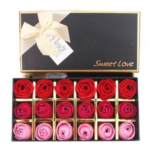 UTOPUS 18Pcs Romantic Scented Soap Rose Flower Wreath Making Decorative Soap Flower Artificial Rose Flowers Creative Handmade Gift Foam Rose Heads Wedding Decor