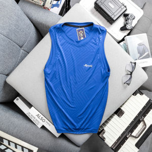 Áo tanktop nam ba lỗ thể thao trơn vải mát lạnh vân dập chìm VNO70