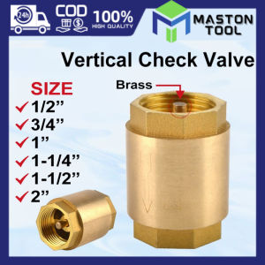 1PC BRASS CHECK VALVE (1/2 3/4 1 & 1&1/4 1&1/2 2INCH) Premium Brass Spring Check Valve Set Leak-Proof Vertical Non-Return Valve for Pumps