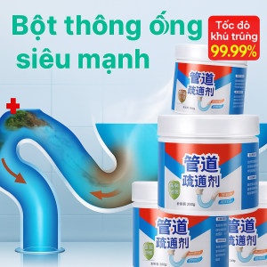 Combo 3 Hũ Bột Thông Cống Bồn Cầu Siêu Mạnh – Giúp Đường Ống Thoát Nước Luôn Thông Thoáng