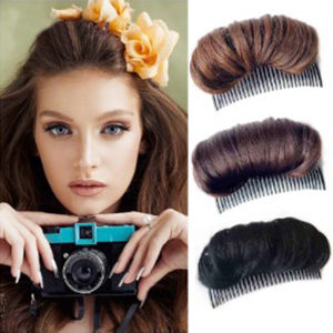 CHARMST Women Black Hair Fluffy Hairpin Invisible Hair Combs Hair Pad False Hair Clip Hair Bun Princess Styling Tools