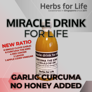 Garlic Curcuma Lemon Apple Cider Vinegar No Honey Added