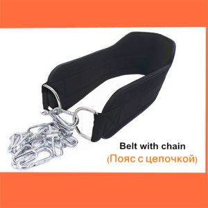SEKINEW Tạ đòn Thể hình Neoprene dày Kéo lên Với chuỗi Cằm lên Hỗ trợ eo Dây đeo bảo vệ Đai nâng tạ Đai nhúng