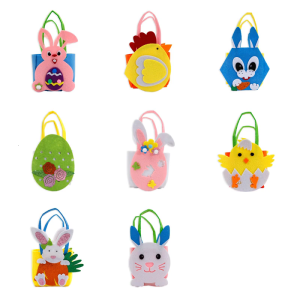 Easters Nest Bags Easters Felt Baskets Easters Craft Bag Reusable Easters Bag Felt Texture Great for Eggs and Candy Storage