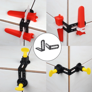 25ชิ้นคลิประบบปรับระดับกระเบื้อง DIY ตัวปรับระดับกระเบื้องสเปเซอร์นำมาใช้ใหม่ได้เวดจ์กระเบื้องผนังชั้นอุปกรณ์ใช้งานง่ายเครื่องมือ