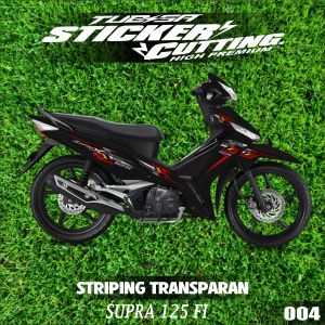 Stiker Motor Transparan Supra 125 Fi - Sticker Striping Lis Variasi Banyak Pilihan Warna TBS.04