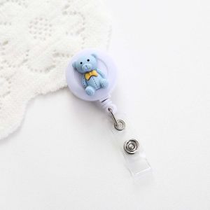 BAGUO Dễ thương Văn phòng phẩm Khóa kính thiên văn Thẻ xe buýt Cuộn huy hiệu có thể thu vào Chủ tên ID Kẹp người giữ huy hiệu ID Kẹp Chủ Thẻ Tín Dụng