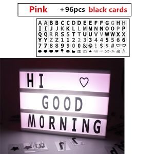 New Year Gift DIY Led Lightbox Led Box Alphabet Light Message Box DIY Light Box Letters Cinematic LED Message Board Children Couple Valentines Day Birthday Gift