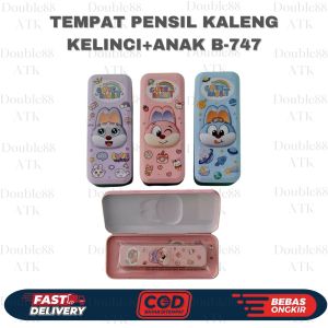 Tempat Pensil Kaleng Kelinci Plus Anakan B-747