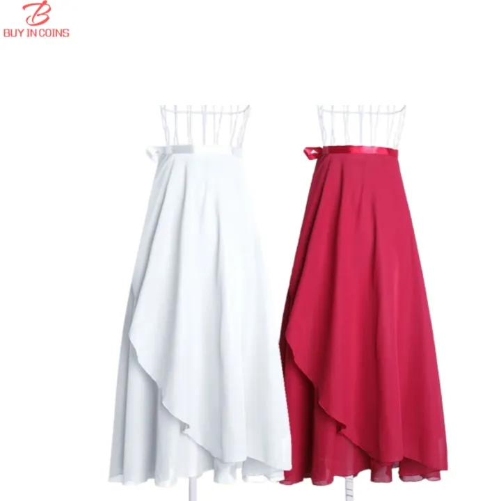 BC Tie Up Ballet Skirt Long Chiffon Dance Skirt Fairy Chiffon Long Ballet  Tutu Dress Dance Costumes Dress | Lazada PH