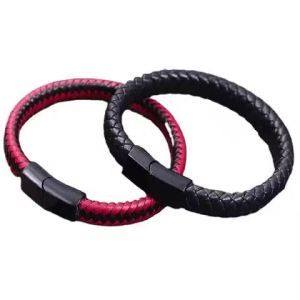Leather celet Fashion  Gelang Kulit Magnet Pria Wanita Cowok Cewek Fashion Premium