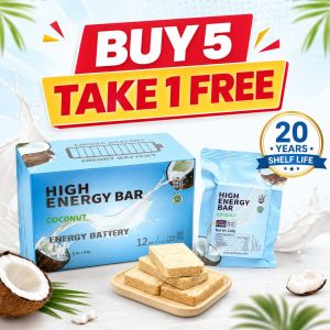 High Energy Bar Coconut Flavour Compressed Biscuits Ready-to-Eat - Snacks Bar