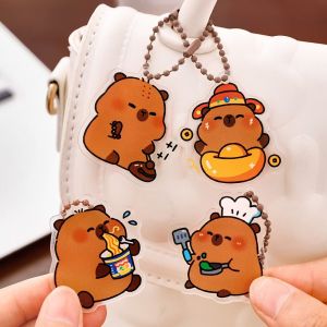 CICI Creative Capybara Keychain Cute Acrylic Capibara Pendant Lovely Cartoon Kapibara Bag Hanging Backpack Decor
