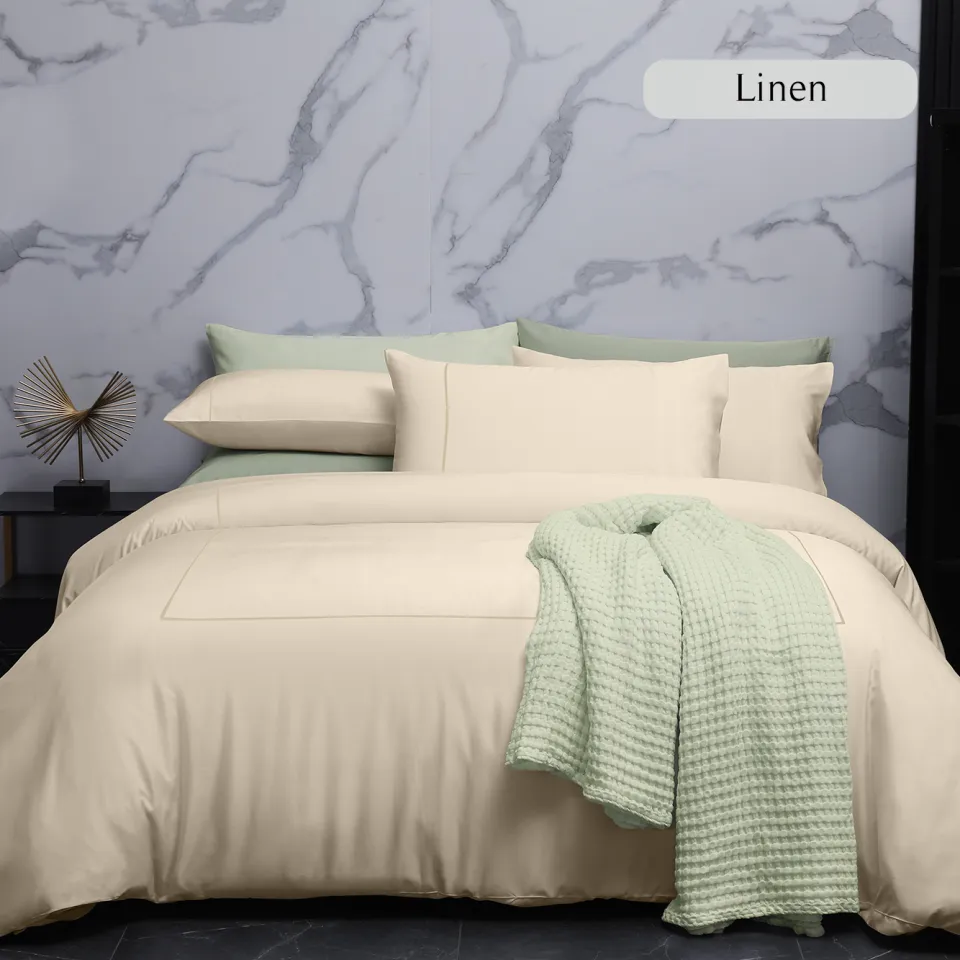 Fitted Sheet Set) Grand Atelier Silky Bamboo Viscose Fitted Sheet