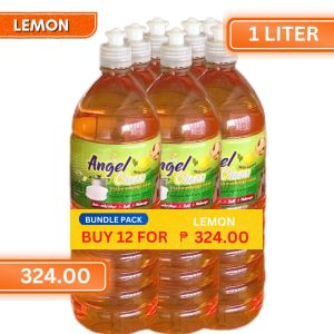 ANGEL CLEAN DISHWASHING LIQUID  PER BOX OF 1LITER (12PCS) - LEMON