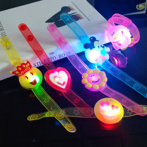 Christmas Wrist Bracele for Kids Cartoon Baby Bracelet with Lights Cute Flash Watch Flash Toys