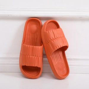 [Free Shipping] Womens Summer Pleated Home Slippers Bathroom Slippers Non-Slip Thick-Soled Sandals for Couples