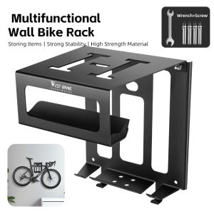WEST BIKING Multifunctional Wall Bike Rack Heavy Duty Bike Rack Wall Mount MTB Hook Display Bike Storage Rack