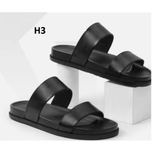 Dép 2 quai da bò nam cao cấp đế pu 2 lớp chống đau chânmang êm chân sang trọng thời trang 2025 H3