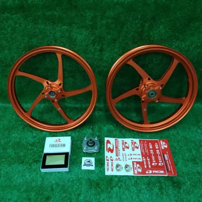 Yamaha Y15ZR & LC135 (5S) Sport Rim Forged FG525 185/250-17 (Orange) Racing Boy