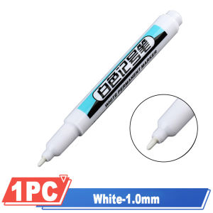 White Paint Pen Marker Pen comes in sizes of 0.7~2.5mm and is Waterproof Permanent Oily Pens used for Wood Rock Plastic Leather Glass Stone Metal Canvas Ceramic and Deep Hole Marker.