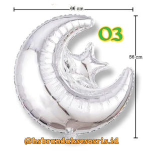 BALON FOIL BULAN BINTANG JUMBO / BALON FOIL IDUL FITRI / BALON FOIL PESTA / BALON FOIL LEBARAN / BALLOON FOIL STAR MOON / BSB6565