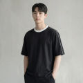 B&R ฤดูร้อนสินค้าใหม่ เสื้อยืดคอกลม T-shirts สีต่อ ความรู้สึกของการออกแบบ เย็นระบายอากาศ นุ่มสบาย. 