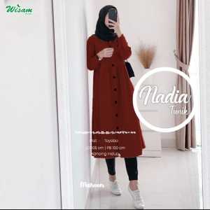 PROMO COD Tunik Lengan panjang Matt Toyobo Premium Perempuan Dewasa Nadia Tunik Set Ti Amo Fashion Store