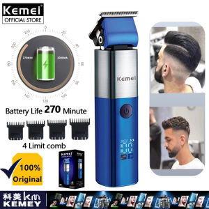Kemei KM-3291 Hair Clipper Hair Trimmer For Men Barber Razor Hair Cut Machine Waterproof Adjustable Head Shaver