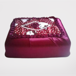 Sarung Tudung Saji Kotak Motif Cassanova Hello Kitty Warna Marun