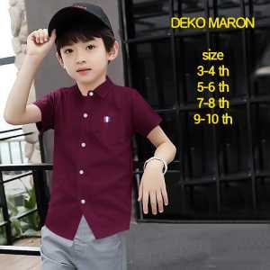 kemeja anak laki laki DEKO 5-10th/ kemeja lengan pendek anak laki laki / kemeja anak laki terbaru