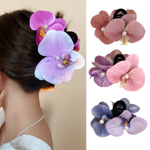Sweet flower Hair Clips Fresh Phalaenopsis Clips Flower Hairpins Shark Clips
