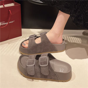Retro Thick-Soled WomenS Slippers 2025 Summer New Fashionable Versatile Open-Toe Sandals For Outdoor Wear