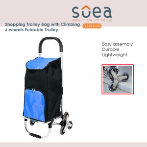 Rotating Handle Shopping Bag with Climbing 4/6/8 wheels Foldable Trolley Grocery Shopping Cart Market Trolley